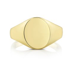 9ct Gold Gents' Oval Signet Ring 
