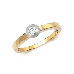 Diamond Solitaire In 9ct Gold 