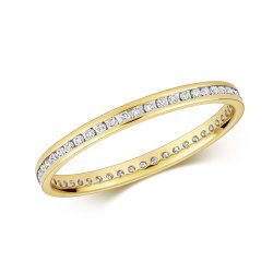 Diamond Channel Set Full Eternity Ring In 9ct Gold 