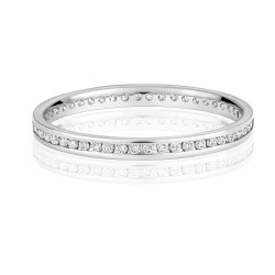 Diamond Channel Set Full Eternity Ring In 9ct White Gold 