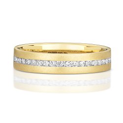 Diamond Channel Set Half Eternity Wedding Ring In 9ct Gold 