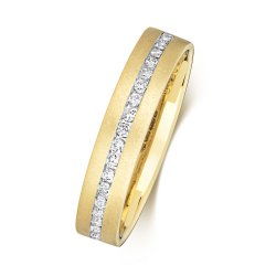 Diamond Channel Set Half Eternity Wedding Ring In 9ct Gold 