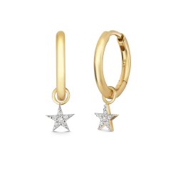 Diamond Star Earring Charm In 9ct Gold 