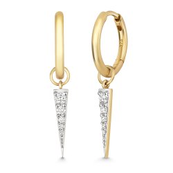 Diamond Spike Earring Charm In 9ct Gold 