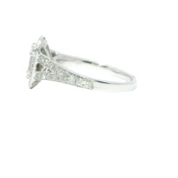 9ct White Gold 1.03ct Diamond Art Deco Style Ring Size P