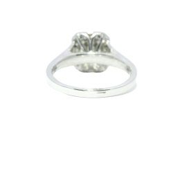 9ct White Gold 1.03ct Diamond Art Deco Style Ring Size P
