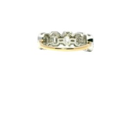 18ct Yellow Gold 1.05ct Diamond Emerald Cut Fancy Ring Size O