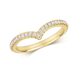 Diamond Wishbone Ring In 9ct Gold 
