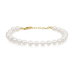 Fresh Water Pearl Bracelet In 9ct Gold 
