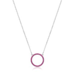 Silver Rhodium Cz Set Cercle Of Life Pendant 