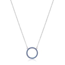 Silver Rhodium Cz Set Cercle Of Life Pendant 