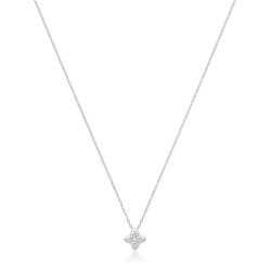 Silver Rhodium Plated Cz Necklet 