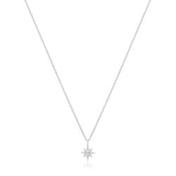 Silver Fine Star Necklet 