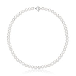 Silver Shell Pearl Necklet 