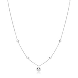 Silver Rolo & Bead Necklet 