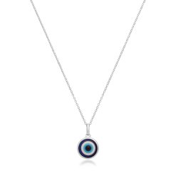 Silver Evil Eye Necklet 