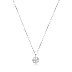 Silver Smiley Face Necklet 