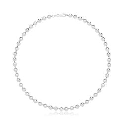 Silver 6mm Bead Necklet 