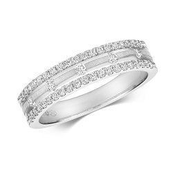 Diamond Ring In 9ct White Gold 