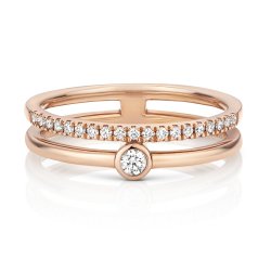 Diamond Ring In 9ct Rose Gold 