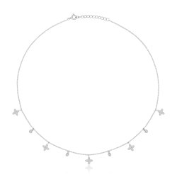 Silver & Co Cz Charm Necklet SNG0027