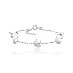 Silver & Co Fine Heart Braclet SBG0053