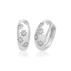 Silver Star Hoops 