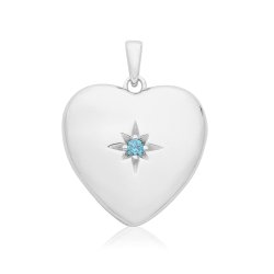 Silver Rhodium Cz Set Heart Pendent 