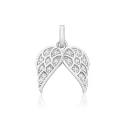 Silver Wings Cz Charm 