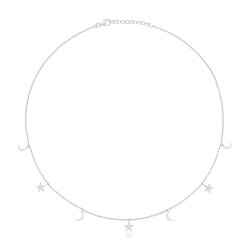 Silver & Co Moon & Star Necklet SNG0003