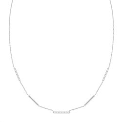 Silver & Co Fine Bar Necklet SNG0005