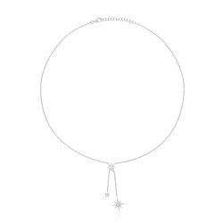 Silver & Co Northern Star Drop Necklet SNG0002