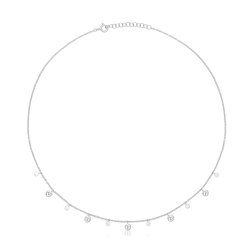 Silver & Co Cz By The Yard Drop Necklet SNG0030