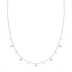 Silver & Co Cz By The Yard Drop Necklet SNG0030