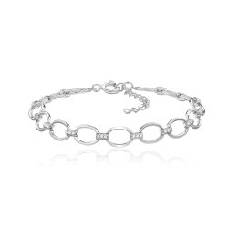 Silver & Co Cz Chain Bracelet SBG0058