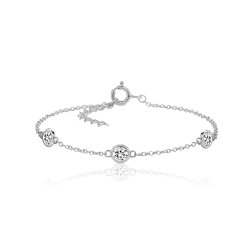Silver & Co Cz By The Yard Bracelet SBG0060