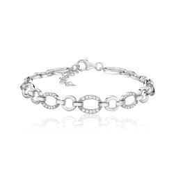 Silver & Co Cz Chain Bracelet SBG0056