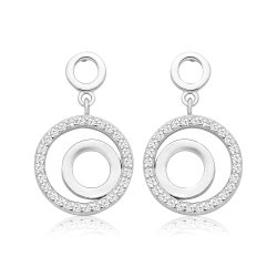 Silver & Co Circle Of Life Drop Earrings SEG0116