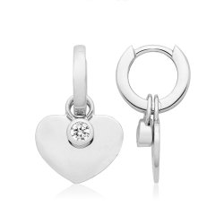 Silver & Co Huggy & Heart Earrings SEG0119