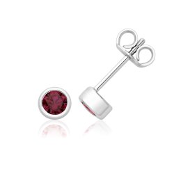 Silver & Co January Birth Stone (garnet) Earrings SEG0101