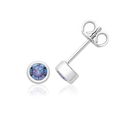 Silver & Co June Birth Stone (alexandrite) Earrings SEG0106
