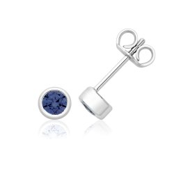 Silver & Co September Birth Stone (sapphire) Earrings SEG0109