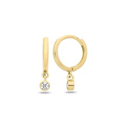 9ct Yel Gold Cz Huggies 