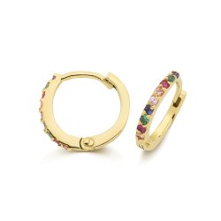 9ct Yellow Gold Cz Clickers 