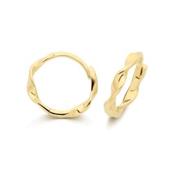 9ct Yel Gold Twist Huggies 