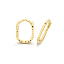 9ct Yel Gold Square Huggies 