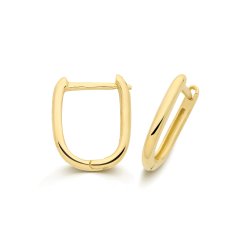 9ct Yel Gold Square Huggies 