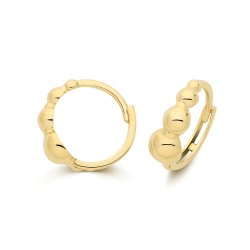 9ct Yel Gold Bubble Huggies 
