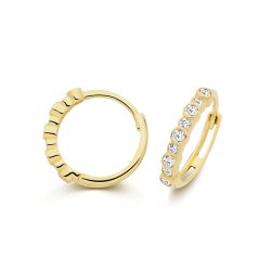 9ct Yel Gold Cz Huggies 