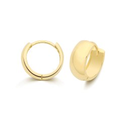 9ct Yel Gold Wide Huggies 